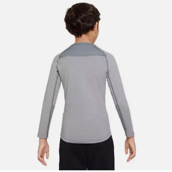 NWT Nike Pro Warm Long Sleeve Top Grey XL Youth Performance - Picture 7 of 14